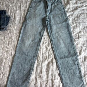 Madewell light blue straight leg jean
